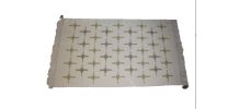 Tapis kilim fait main en coton blanc crème
