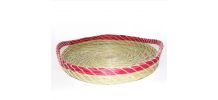plateau fait main en fibres naturelles
