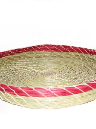 plateau fait main en fibres naturelles