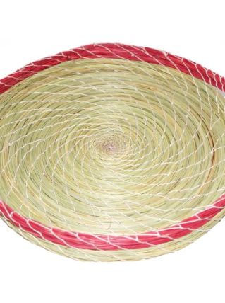 plateau fait main en fibres naturelles