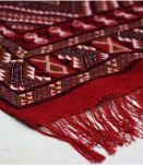 Tapis kilim fait main en laine couleur rouge