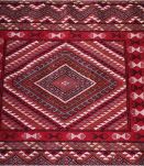 Tapis kilim fait main en laine couleur rouge