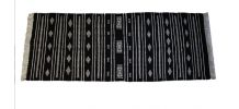 Tapis kilim berbère fait main en laine noir