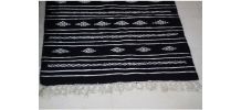 Tapis kilim berbère fait main en laine noir