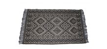Tapis kilim fait main en laine gris