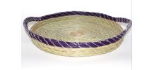 plateau fait main en fibres naturelles
