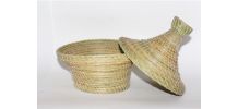 BOITE DÉCORATIVE AVEC COUVERCLE EN FIBRES NATURELLES