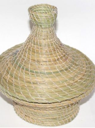 BOITE DÉCORATIVE AVEC COUVERCLE EN FIBRES NATURELLES