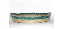 Plateau fait main en fibres naturelles