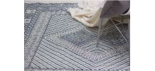 Tapik kilim berbère fait main bleu