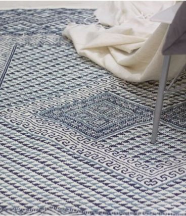 Tapik kilim berbère fait main bleu