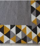 Tapis kilim fait main en laine gris