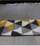 Tapis kilim fait main en laine gris