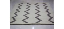 Tapis  fait main en laine couleur beige