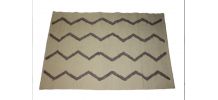 Tapis  fait main en laine couleur beige
