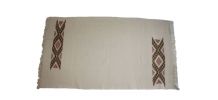 Tapis kilim fait main en soie couleur beige