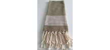 Lot de 5 serviette de table en coton kaki 