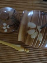 Pot à moutarde en grès avec sa cuillère