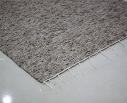 Tapis kilim fait main en laine chiné marron