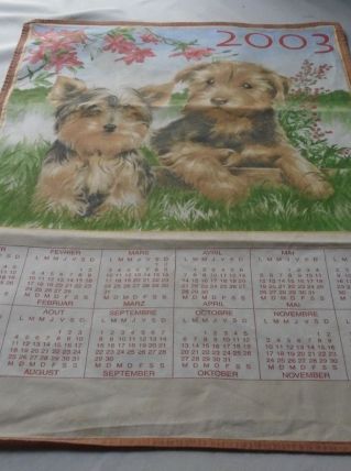 Torchon calendrier 2003