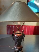 Lampe oiseau bronze