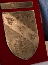 plaque en etain blason de la commune de floirac