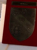 plaque en etain blason de la commune de floirac