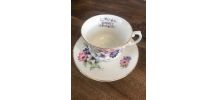 Tasse et sous-tasse Janvier/January angleterre