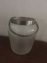 Seau à glace en verre vintage.