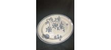 Plat Ovale Porcelaine TERRE DE FER - Marguerite