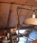 Fauteuil dentiste ancien avec le portique