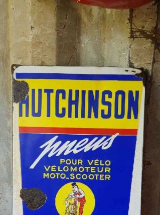 Plaque émaillée Hutchinson rare
