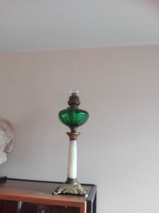 Lampe pétrole onyx cristal style empire