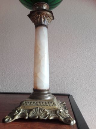 Lampe pétrole onyx cristal style empire