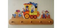 Porte manteau enfant vintage Alfred Mertens 1985 Lokomotive