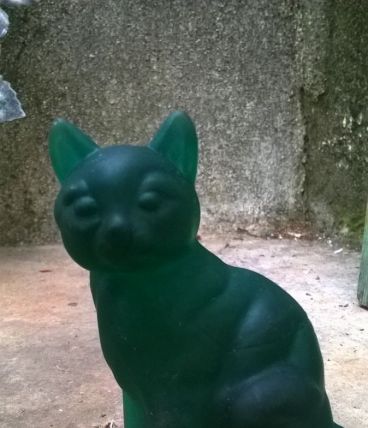 Chat en pâte de verre 