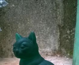 Chat en pâte de verre 