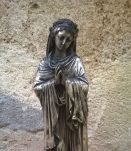 Vierge marie en bronze argenté