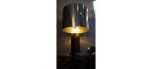  grande lampe  laiton  Pied cuivre-1970-Unilu