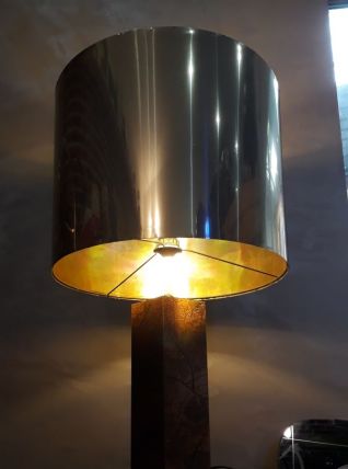  grande lampe  laiton  Pied cuivre-1970-Unilu