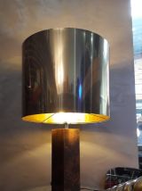  grande lampe  laiton  Pied cuivre-1970-Unilu