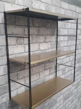 Etagere string vintage style tomado, 1960 ,49x49.  Montants 