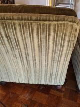 Paire de fauteuils club velours vert