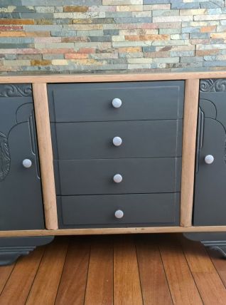 Superbe commode vintage en chêne 