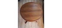 table ronde avec rallonge baumann 1970    pied bois massif  