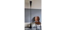 lampadaire métal laqué noir "sablier" design années 80