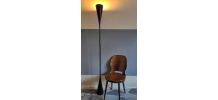 lampadaire métal laqué noir "sablier" design années 80