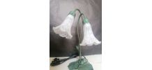 Lampe style art déco deux tulipes 