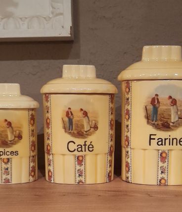 Set de 3 pots à épice faïence czechoslovakia Angelus de Mill