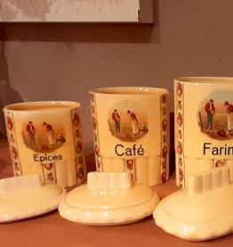 Set de 3 pots à épice faïence czechoslovakia Angelus de Mill